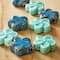 Aqua Mix Flower Ceramic Beads, 18mm by Bead Landing™